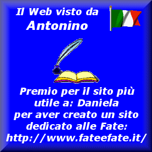 Premio a Daniela per il suo sito sulle Fate